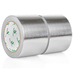 BOMEI PACK Adhesive Aluminum Foil Heat Shield Tape 2 Pack Barrier Fiberglass Thermal Insulation Reflective Material High Temp Protection (3 inch)