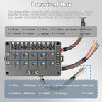 DaierTek Relay Box 12V 10 Way Relay Block and 10 Way ATC/ATO Blade Fuse Panel Pre-Wired Dustproof Fuse Relay Box for Automotive Car Marine Boat