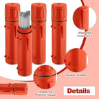 Zonon 4 Pcs Electrode Rod Storage Tube 14 Inch Airproof and Waterproof Welding Rod Holder for Canister(Orange)