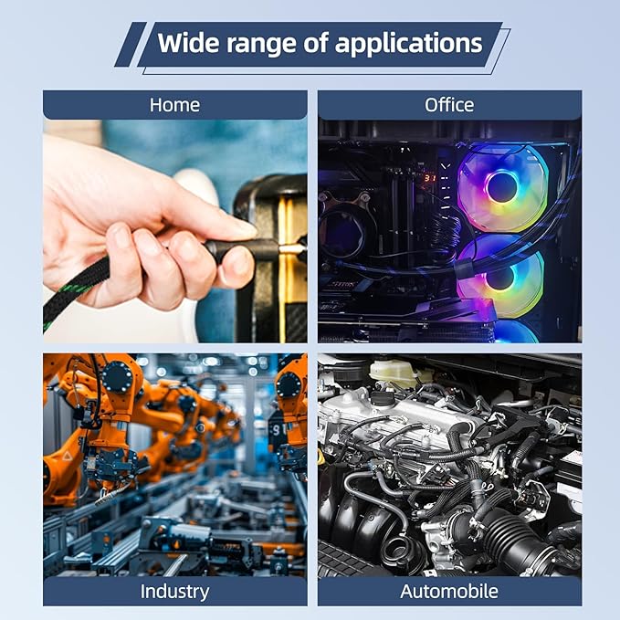 Expandable Braided Sleeving, PET Automotive Wire Loom, Flexible Cable Management for Audio Video and Other Home Device, Cord Protector from Pets (Black Green Yellow, 3/8" x 25ft)