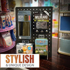 Torched Pegboard Display Stand for Jewelry, Craft Shows, Selling, Vendor Events, Tools, Peg Board Accessories Rack Organizer, XXL 15.75" L x 4.3" W x 23.75" H, Ebony