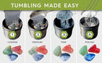 Polly Plastics Rock Tumbler Grit and Polish Refill Media Kit | 4-Steps Supplies for Tumbling and Polishing Stones | Professionals Adults and Kids | Polish 20lbs of Rocks (Bulk Stage 1 Refill)