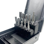 LU&MN Die Grinder Bits, Double Cut Solid Carbide Rotary Burrs Set with 1/4 Inch Shank for Metal Carving, Polishing, Engraving, and Drilling (10 Pcs-Set)