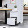 STANI Mobile File Cabinet with Lock Under Desk 3 Drawer Metal Filing Cabinet Locking Office Mobile Cabinet with Wheels Under Desk Office Drawers Rolling Mobile File Cabinet Fully Assembled