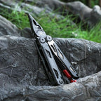 MOSSY OAK Multitool, 19-in-1 Stainless Steel Multi Tool Pliers, Survival Tools with Fire Starter, Window Breaker, Whistler, Self-locking EDC Gear with Sheath for Outdoor, Survival, Camping, Hiking