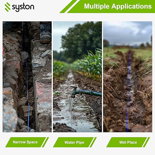 14 AWG Tracer Wire 600V 100% Solid Copper Conductor Direct Burial Underground, Blue Tracer Wire for Locating Underground Pipes and Lines Water Sewer Pipe Fiber Optic Gas Electrical Wire, 250 FT