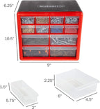 Stalwart - 75-ST6067 Storage Drawers-12 Compartment Organizer Desktop or Wall Mount Container- 4 Large and 8 Small Bins for Hardware, Beads, Jewelry, and More by