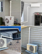 3" 16Ft Mini Split Line Set Cover with Flexible Duct, Upgrade PP Decorative Minisplit Lineset Cover Kit, Paintable for Mini Split, Air Conditioner, Central AC, HVAC and Heat Pumps, White