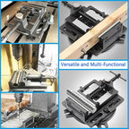 MYTEC 4.2" Quick Release Workbench Industrial Vise Clamp, Portable Heavy Duty Vice for Drill Press, 110°Swivel Base, High-grade cast steel Bench Clamp for Woodworking Milling Machine Drill Press