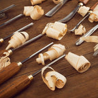 12-Pieces Woodworking Wood Carving Tools Chisel Set with Wooden Box, Razor Sharp CR-V 60 Steel Blades
