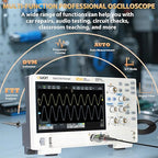 OWON Oscilloscope ADS822A 200MHz Dual Channel Digital Oscilloscope 12 Bits Vertical Resolution 1.25GSa/s Sample Rate with 50M Memory Depth 7 inch LCD Display Lab Oscillograph