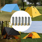 GEERTOP 6 Pack 5 mm Guy Lines Ultralight Tent Cords with Aluminum Adjuster Tensioner Outdoor Camping Guylines Ropes for Tent Tarp, Canopy Shelter, Climbing, Hiking Backpacking Survival Gear
