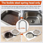 Drain Auger, Plumbing Snake With Drill Adapter, 35ft Heavy Duty Flexible Sink Steel Plumbing Auger Bathroom Hair Clog Removal Tool, Manual Or Powered - No auto retract or feed