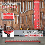 42 Thread Checker - Nut and Bolt Size Gauge With 19 Standard & 15 Metric Identifiers, 8 Drill Bit Gauge From #6 to 3/4"