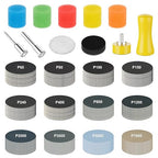 192pcs 1 Inch Sanding Discs, Hook and Loop 60 to 7000 Wet Dry Sandpaper with 1/8" 1/4" Shank Backing Pad, Premium Sanding Discs for Drill Grinder Rotary Tools and Wood Metal Jewelry