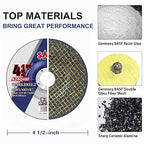 SALI 25 Pack 4-1/2 Inch Grinding Wheels for General Purpose Metal & Stainless Steel, Aluminum Oxide Grinding Disc for Angle Grinder, Depressed Center 4.5" * 1/4" * 7/8"(115 * 6.0 * 22.2 mm)