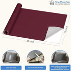 KING MOUNTAIN Canvas Repair Patch 16×30 Inch Self-Adhesive Waterproof Fabric Patch for Sofas, Tents, Furniture,Tote Bags, Car Seats (Burgundy)
