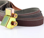 Feekoon Assorted 12 Pack of 1x30 Sanding Belts, with Adjustable Knife Sharpening Angle Guide for 1 x 30 Belt Sander, Knife Sharpening Jig Angles from 10 to 45