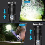 Rechargeable LED Flashlights High Lumens, 99,000 Lumens Super Bright Flashlights with 5 Modes, Waterproof Powerful Flash Light Multifunctional Flashlights for Home Emergencies Hiking（2 Pack）