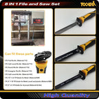 File Set, File & Saw Set. metal file,metal files tools for steel,Professional Steel File Triangle/Flat/Half-Round/Round Files for MetalWoodPlastic,Woodworking, Blade Quick Change Mechanism