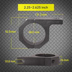 Roll Bar Clamps - 4Pack,Horizontal Roll cage Clamp 2.25in 2.375in 2.5in 2.625 inch,Bumper Mount Bracket Bull Bar Clamp for LED Light Bar,Cube Lights,ATVs Whips (2.25~2.625" Clamps)