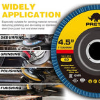 Flap Discs 4 1/2 for Angle Grinder, 12 Pcs Flap Discs 60 Grit, 4.5" x 7/8" High Density Zirconia Type 27 Flap Sanding Disc for Grinding, Rust Removal, Sanding and Finishing - 12 Packs