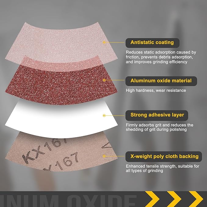 2 x 42 Inch Sanding Belt, 6 Pcs 120 Grit Knife Sharpener Belts Work Sharpening for Belt Sander Knife Carving Tool Metal Working