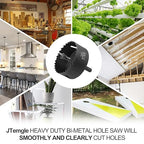 3 Inch Hole Saw with 3/8" Triangle Shank Quick Change Arbor, JTemgle Bi-Metal Hole Saw Heavy Duty Hole Cutting Tool for Cornhole Boards, Recessed Lights, Wood, Plastic, Drywall & Soft Metal