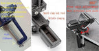 Dual-Purpose Combined Bench Vise or Table Vise, multifunctional jaw, Universal Rotate 360° Work Clamp-On Visewith Quick Adjustment, 3.3" Blue