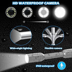 Sanyipace Sewer Camera with Locator 65 FT/20 M, Drain Pipe Inspection Camera with Detector, Waterproof Cámara Probe w/h 512Hz Transmitter, Distance Counter, 9" Color Screen, 16GB TF Card, 5mm Cable