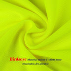 High Visibility Class 3 T Shirts，Hi Vis Safety Shirts with Reflective Strips and Pocket, Long Sleeve Quick Dry Mesh Construction Work Shirt for Men/Women Black Bottom Lime，6XL