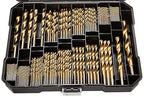 Metric 230 Pieces Titanium Twist Drill Bit Set, 135° Tip High Speed Steel, Size from 1mm up to 10mm, Ideal Drilling in Wood/Cast Iron/Aluminum Alloy/Plastic/Fiberglass, with Hard Storage