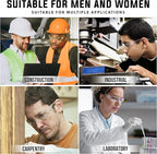 BISON LIFE Safety Glasses - Scratch Resistant Wrap Around Eyewear, Polycarbonate ANSI Z87.1 Impact Resistant Lens