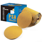 S SATC 100 Grit Sandpaper Roll 100 PCS 6 Inch Round Sanding Discs Aluminum Oxide Sandpaper Discs with Adhesive Back for Wood, Auto Body Repair, Paint, Metal, and Plastic