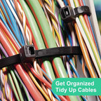 Black zip ties 18 inch Cable ties wraps 100 pcs/Pack outdoor use Long plastic ties with 60 Pounds tensile
