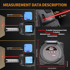 Laser Tape Measure 3-in-1 131ft Laser Measuring Tape & 16ft Woodworker Tape Measure & Crosshair, Area, Volume, Ft/Ft+in/in/M Unit Support for Decorating Architecture DIY Furniture