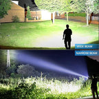 Rechargeable Flashlights High Lumens, 99,000 Lumen Brightest Led Flashlight with 5 Modes & 15H Long Runtime, Powerful Waterproof Handheld Flash Light, Super Bright Flashlight for Home, Camping