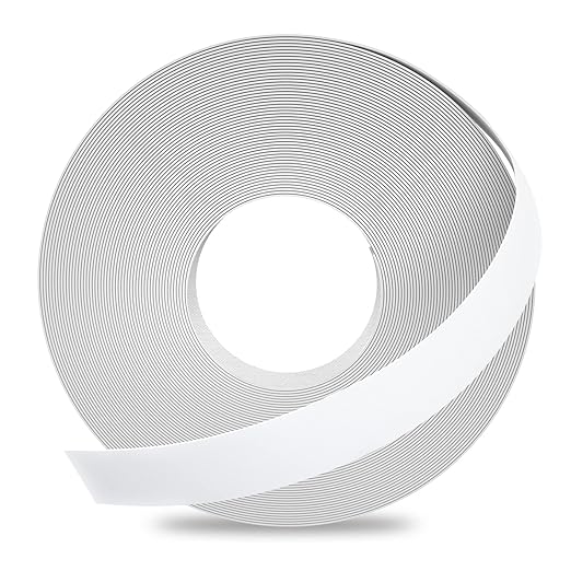 GSCIT Club White Melamine Edge Banding, 1/2 inch x 250ft Edge Banding with Hot Melt Adhesive Pre-glued Cabinet Edge Banding Flexible White Veneer Edging for Plywood