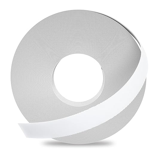 GSCIT Club White Melamine Edge Banding, 1 inch x 500ft Edge Banding with Hot Melt Adhesive Preglued Cabinet Edge Banding Flexible White Veneer Edging for Plywood