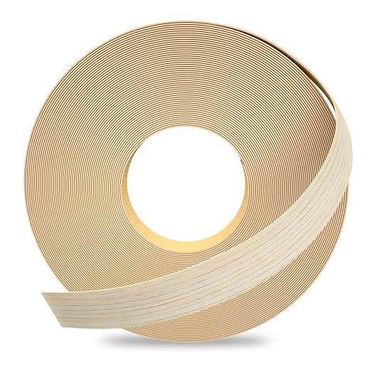 GSCIT Club Oak Edge Banding, 1 inch x 100ft roll of Veneer Edge Banding - Pre-glued Flexible, Real Wood Tape for Cabinet Repair & Furniture Restoration
