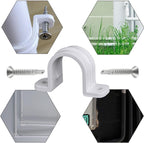 30 Pcs Conduit Pipe Strap Clamps,SCH 1/2 in (20 MM), Two Hole Plastic Pipe Clips Non-Metallic Conduit Pipe Conduit Clamps PVC Conduit Clamps