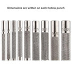 Spurtar 9 PCS Leather Hollow Round Hole Punch 3/32''-25/64'' Carbon Steel Heavy Duty Leather Hole Punch Set for Vinyl Gasket Watch Belt Canvas with Storage Bag