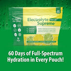 Jigsaw Health Electrolyte Supreme | Broad Spectrum of Electrolytes + Trace Minerals | Lemon-Lime Flavor | 60 Servings (Packets)