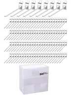 Moxweyeni 100 Pcs Heavy Duty Slatwall Panel Hooks Hanging Metal Slat Wall Hanging Hooks Silver Slat Wall Hanger Commercial Grade Slatwall Pegs Accessories for Shop Retail Display(6 Inch)