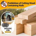 7 1/4 Inch Framing Circular Saw Blade-1Pack, 24T ATB Carbide Teeth, Lightweight for Cordless Saws. Super Thin Kerf for Cutting Wood, Plywood, MDF, OSB, Hardwood, Softwood & More.