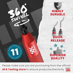 AFA Tooling - Deburring Tool with 11 High Speed Steel Swivel Blades - Works on Metal, Resin, PVC Pipes, Copper, Plastic and 3D Printed Edges - Plumbing & 3D Printing Burr Removal Reamer Tool