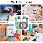 Sumnacon 5Pcs Banana to Banana Plug Test Lead, 4mm Stackable Banana Plug Wire Test Cable Lead for Multimeter, Electrical Test Wire 1000V/15A 9.8 Ft/3M