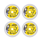 HIGHDRIL Diamond Concrete Blade 3" 75mm x Arbor 3/8" 10mm - 4pcs Angle Grinder Cutting Disc for Cutting Granite Hard Concrete Products Hard Artificial Natural Stones Clinker