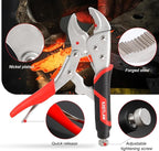 Vice Grips Pliers Set - 6-Piece Set Including 6-1/2" & 9-1/2" Long Nose, 5", 7" & 10" Curved Jaw, 6" C-Clamp Locking Pliers With Rolling Pouch