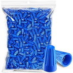 1000PCS Wire Connectors Nuts 22-14 AWG Electric Wire Caps Insulating Insert Twist Electrical Wire Connectors Blue Wire Assortment Nuts for Quick Connection